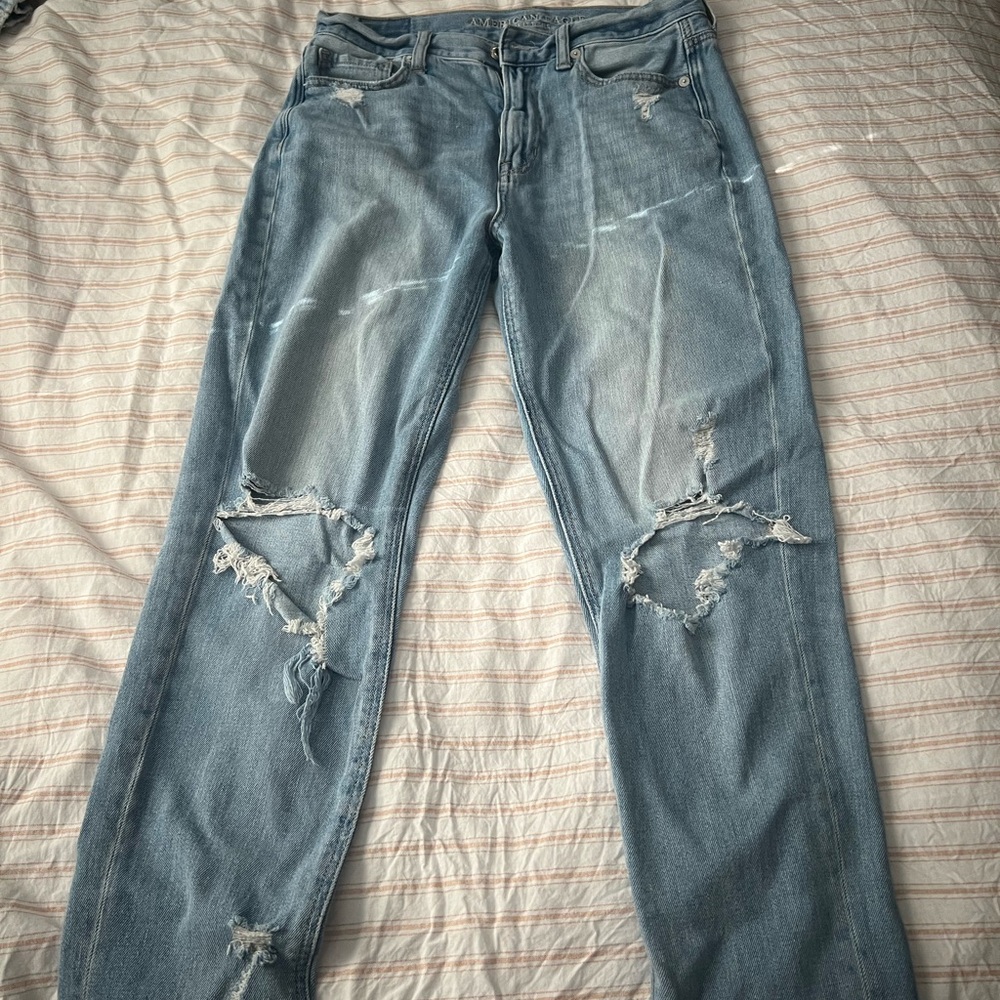 American Eagle Outfitters Light Blue Straight Leg Jeans